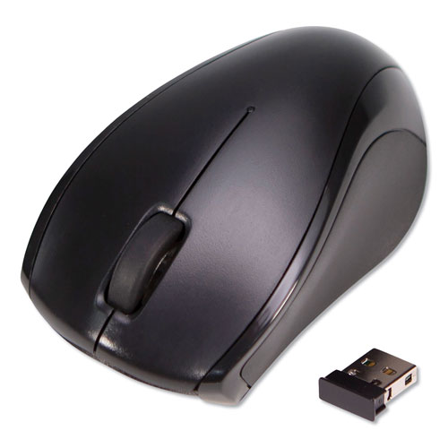 Innovera Compact Travel Mouse, 2.4 GHz Frequency/26 ft Wireless Range, Left/Right Hand Use, Black
