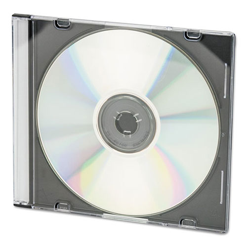 Innovera CD/DVD Slim Jewel Cases, Clear/Black, 25/Pack