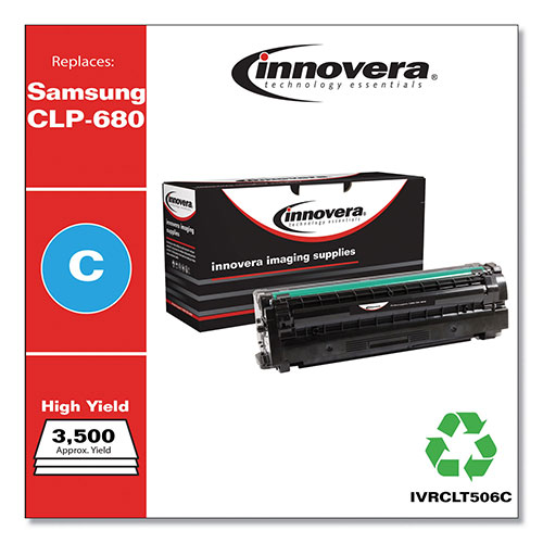 Innovera Remanufactured Cyan High-Yield Toner Cartridge, Replacement for Samsung CLT-506 (CLT-C506L; CLT-C506S), 3,500 Page-Yield