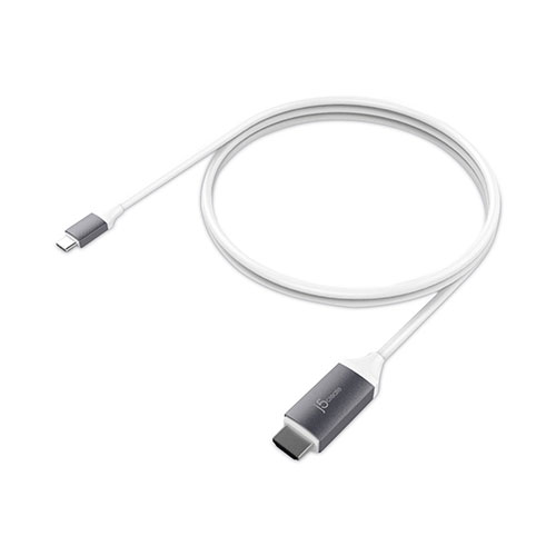 J5 Create HDMI 4K Audio/Video Cable, 6 ft, White