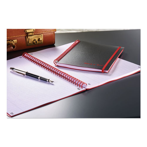 Black N' Red Twin Wire Poly Cover Notebook, Wide/Legal Rule, Black Cover, 8.25 x 5.68, 70 Sheets