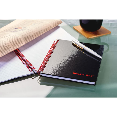 Black N' Red Twinwire Hardcover Notebook, Wide/Legal Rule, Black Cover, 11 x 8.5, 70 Sheets