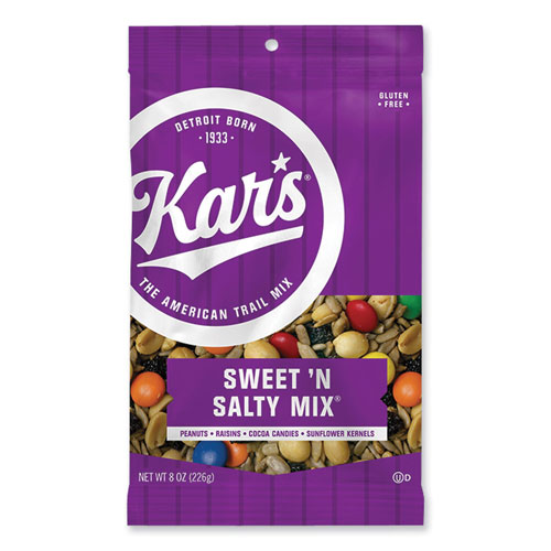 Kar's Fresh Harvest Trail Mix, Sweet N Salty, 8 oz Bag, 12/Box