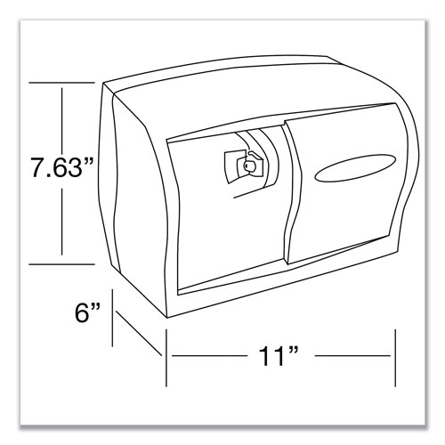 Scott® Pro Coreless SRB Tissue Dispenser, 7 1/10 x 10 1/10 x 6 2/5, Stainless Steel