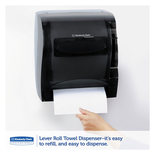 Kimberly-Clark Lev-R-Matic Roll Towel Dispenser, 13 3/10w x 9 4/5d x 13 1/2h, Smoke
