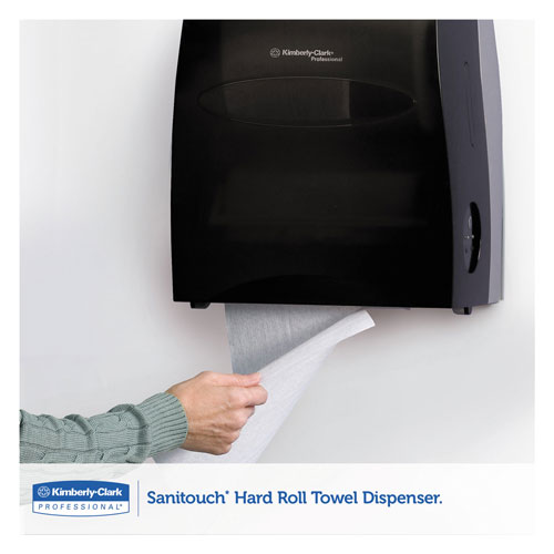 Kimberly-Clark Sanitouch Hard Roll Towel Dispenser, 12 63/100w x 10 1/5d x 16 13/100h, Smoke