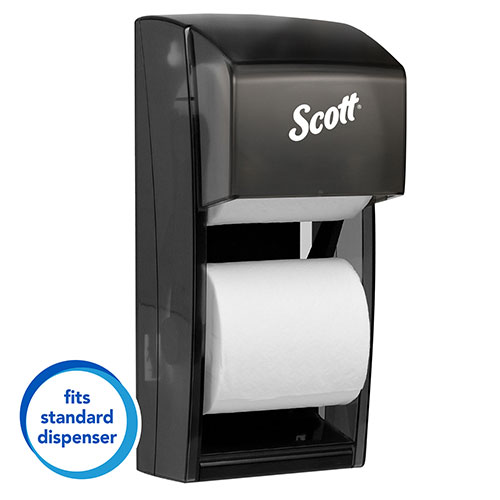 Scott® Essential Professional 100% Recycled Fiber Standard Roll Bathroom Tissue (13217), 2-Ply, White, 80 Rolls / Case, 506 Sheets / Roll, 40,480 Sheets / Case