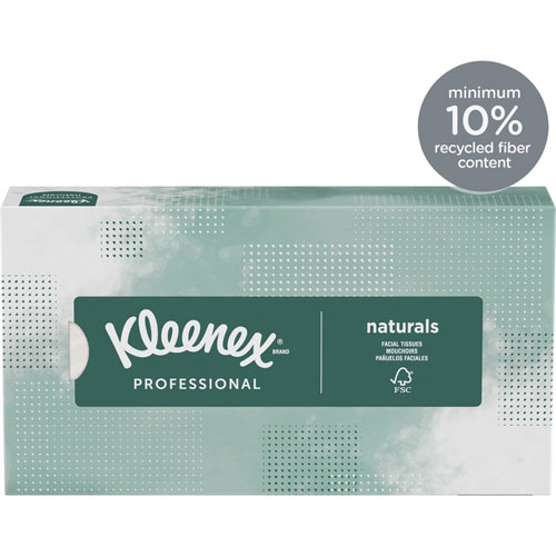 Kleenex Naturals 2-Ply Facial Tissue, 48 Boxes of 125