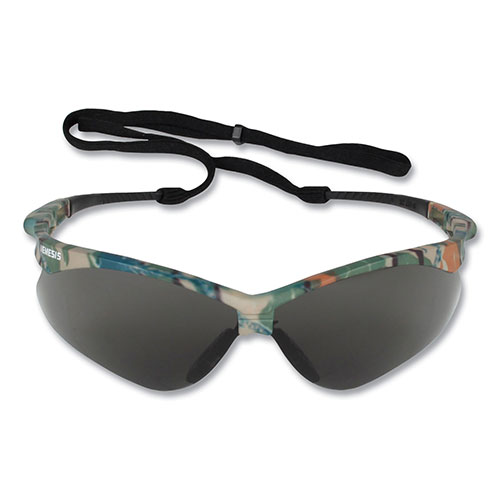 KleenGuard™ V30 NEMESIS Safety Eyewear, Plastic Camo Frame, Smoke Polycarbonate Lens, 12/Box