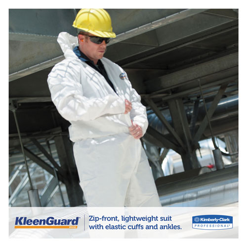 KleenGuard™ A35 Coveralls, Hooded, X-Large, White, 25/Carton