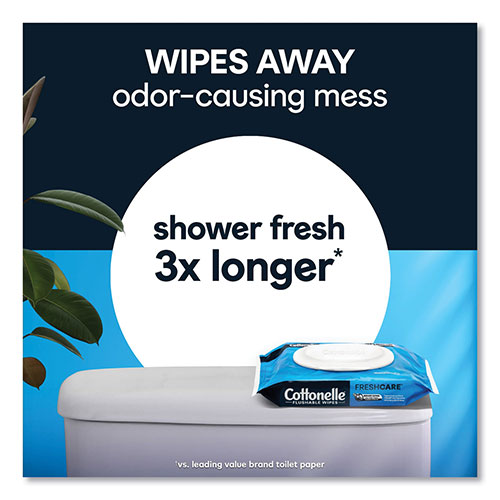 Cottonelle® Fresh Care Flushable Cleansing Cloths, 1-Ply, 3.75 x 5.5, White, 42/Pack, 8 Packs/Carton
