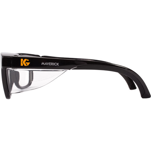 KleenGuard™ Maverick Safety Eyewear, Polycarbonate Lens, Black, Clear
