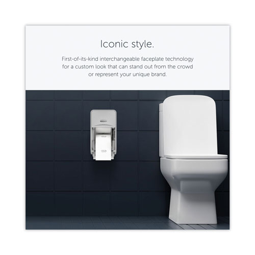 Kimberly-Clark ICON Coreless Standard Roll Toilet Paper Dispenser, 7.18 x 13.37 x 7.06, Silver Mosaic