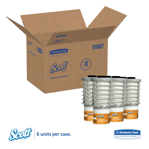 Scott® Essential Continuous Air Freshener Refill, Citrus, 48 ml Cartridge, 6/Carton