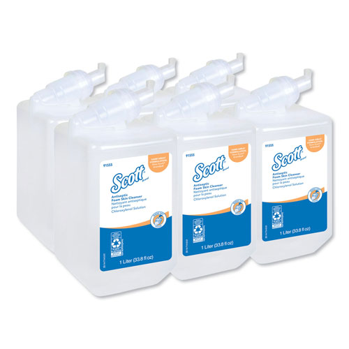 Scott® Control Antiseptic Foam Skin Cleanser, Unscented, 1000 mL Refill, 6/Carton