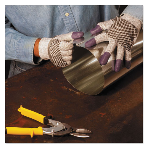 Jackson Safety® G60 Purple Nitrile Gloves, 230 mm Length, Medium/Size 8, Black/White, 12 Pair/CT