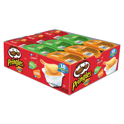 Pringles® Potato Chips | Variety Pack, 0.74 oz Canister, 18/Box ...