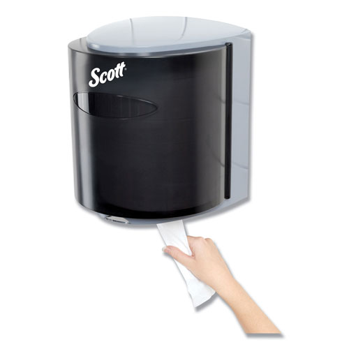 Scott® Roll Center Pull Towel Dispenser, 10.3 x 9.3 x 11.9, Smoke/Gray