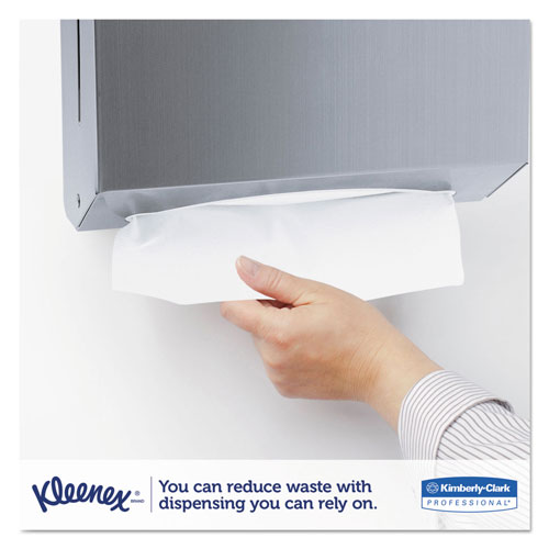 Kleenex Premiere Folded Towels, 1-Ply, 9.4 x 12,4, White, 120/Pack, 25 Packs/Carton