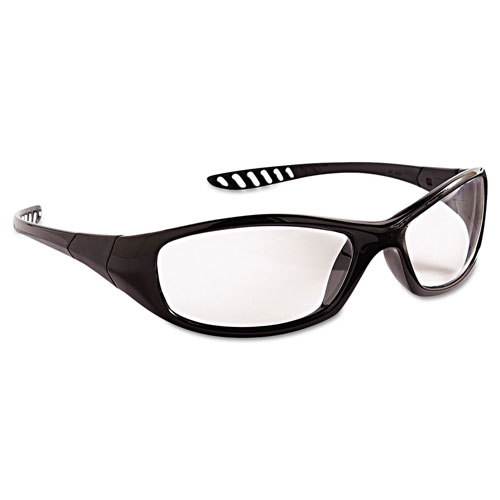 KleenGuard™ V40 HellRaiser Safety Glasses, Black Frame, Clear Lens