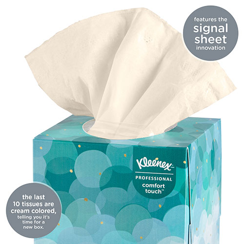 Kleenex Professional Facial Tissue Cube for Business (21270), Upright Face Tissue Box, 36 Boxes / Case, 95 Tissues /Box, 3,420 Tissues / Case