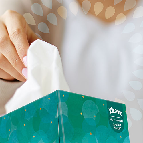 Kleenex Professional Facial Tissue Cube for Business (21270), Upright Face Tissue Box, 36 Boxes / Case, 95 Tissues /Box, 3,420 Tissues / Case
