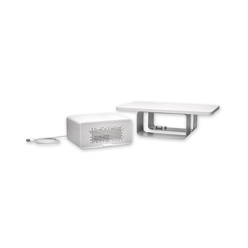 Kensington FreshView Wellness Monitor Stand with Air Purifier, 22.5 x 11.5 x 5.4, White