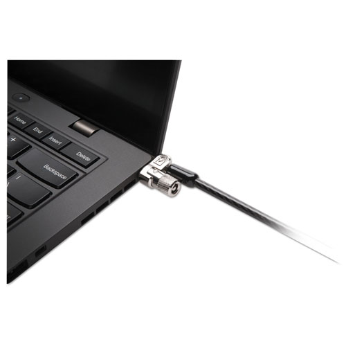 Kensington MicroSaver 2.0 Keyed Laptop Lock, 6ft Steel Cable, Silver, Two Keys
