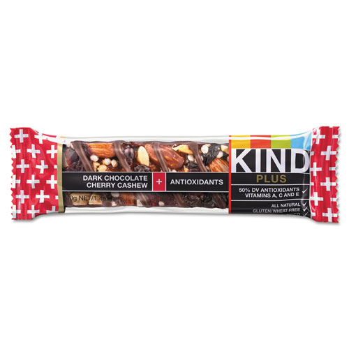 Kind Plus Nutrition Boost Bar, Dk ChocolateCherryCashew/Antioxidants, 1.4 oz, 12/Box
