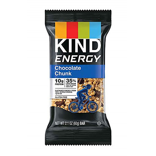 Kind Energy Bars - Trans Fat Free, Gluten-free, Individually Wrapped - Chocolate Chunk, Honey - 6 / Box