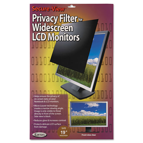 Kantek Secure View LCD Monitor Privacy Filter For 19" Widescreen