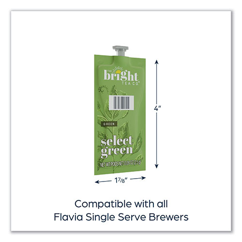 Flavia™ The Bright Tea Co. Select Green Tea Freshpack, Select Green, 0.09 oz Pouch, 100/Carton