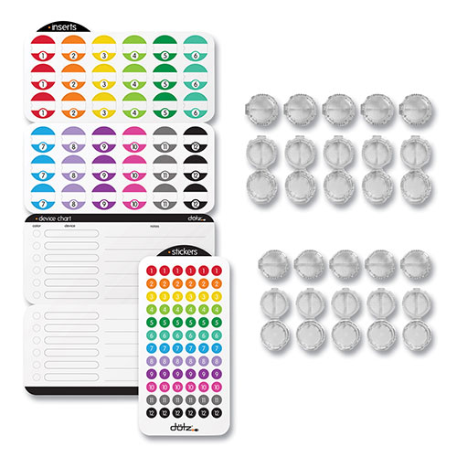 Lee Cord ID Kit, (12) Regular and (12) Jumbo-Sized Cord Identifiers, (72) Color-Coded Stickers, (36) Identifier Inserts