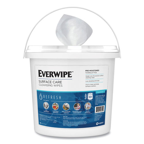 Legacy Cleaning and Deodorizing Wipes, 6 x 8, 900/Dispenser Bucket, 2 Buckets/Carton