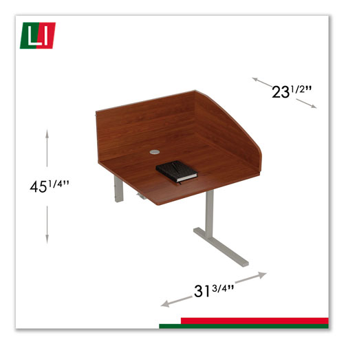 Linea Italia Study Carrell Add On, 1-Leg, 31.25 x 23.25 x 45.25, Cherry