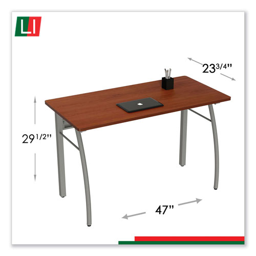 Linea Italia Trento Line Rectangular Desk, 47.25w x 23.63d x 29.5h, Cherry