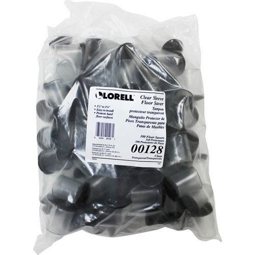 Lorell Clear Sleeve Floor Protectors, Clear, Transparent, 100/Bag