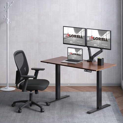 Lorell Height Adjustable Desk, Sit-to-Stand, Motor Operated, 48