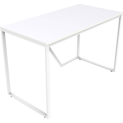 Lorell Desk, SOHO, 200 Cap, 48"x24"x30" , White Laminate/Frame