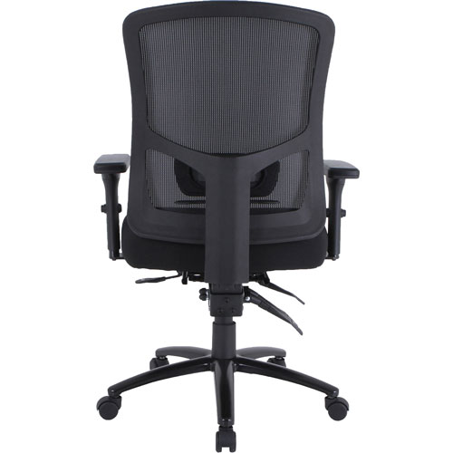 Lorell Big & Tall Mesh Back Chair, Fabric Seat, Black, 29.5