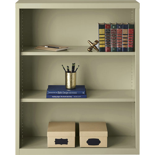 Lorell 3-Shelf Bookcase, Putty