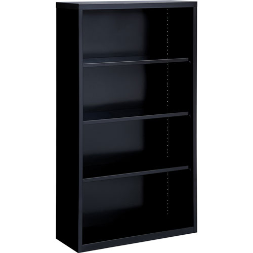 Lorell 4-Shelf Bookcase, Black