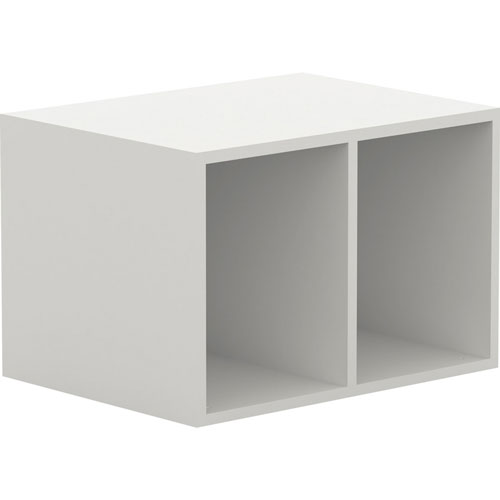 Lorell White Double Cubby Storage Base Adder Unit, 23.6" Width x 17.8" Depth x 15.8" Height, White