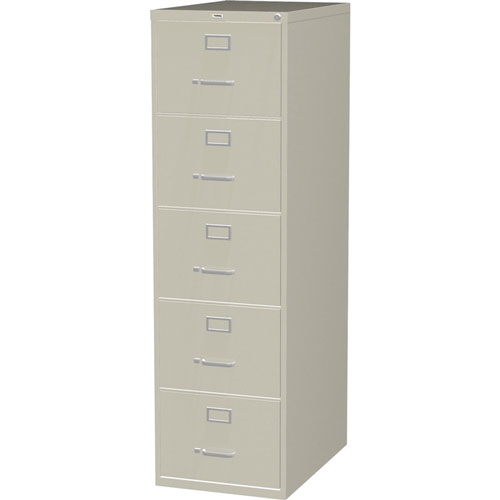 Lorell Vertical File, 5-Drawer, Legal, 18" x 26-1/2" x 61", Putty
