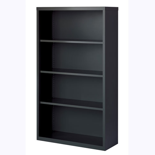 Lorell Bookcase, 4-Shelf, Steel, 34-1/2