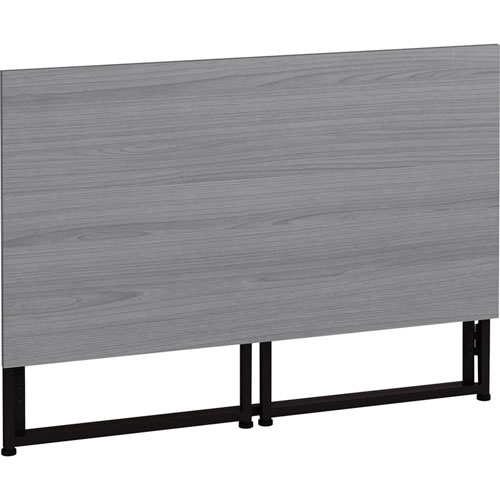 Lorell Folding Desk, Weathered Charcoal Laminate Rectangle Top, Black Base, 43.30