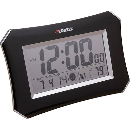 Lorell Wall/Alarm Clock, LCD, 10-1/4