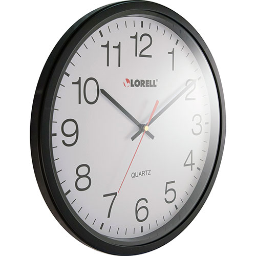 Lorell Clock, Wall, Quartz, Silent Sweep, 12-1/2