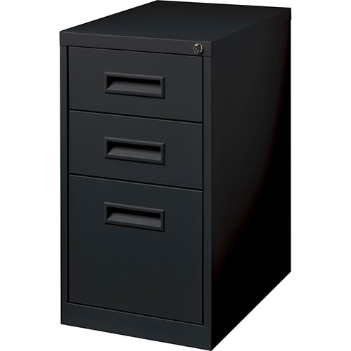 Lorell Box/Box/File Pedestal, 1 Divider, 15"x23"x28", Black