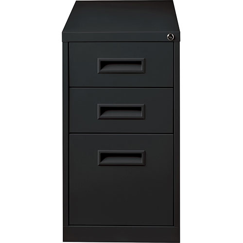 Lorell Box/Box/File Pedestal, 1 Divider, 15"x20"x28", Black